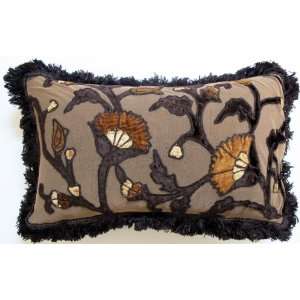  Godiva Velvet Appliquéd Net Boudoir Rectangle Pillow 