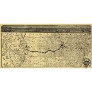  1880 railroad map central United States Kansas