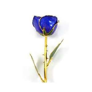   FLOWER Violet Pearl Rose 12in Stem Gold Plated Patio, Lawn & Garden