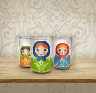 Babushkups Russian Nesting Glasses NEW Great Gift  