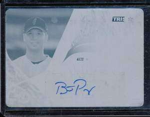 BUSTER POSEY 2008 TRISTAR 1/1 PRINT PLATE AUTOGRAPH  
