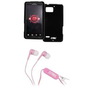  EMPIRE Black Rubberized Hard Case Cover + Pink Stereo 