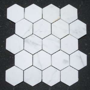   Hexagon Mosaic Tile Honed   Marble from Italy