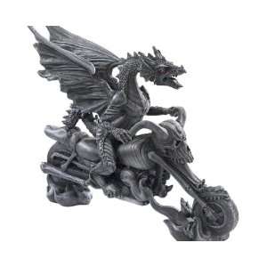 Crazy Gothic Winged Biker Dragon Chopper Table Desktop road warrior 