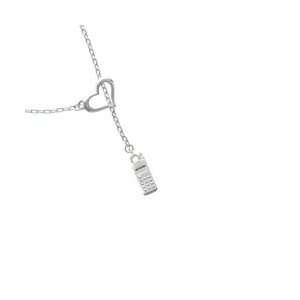  Silver Cellphone Heart Lariat Charm Necklace [Jewelry 