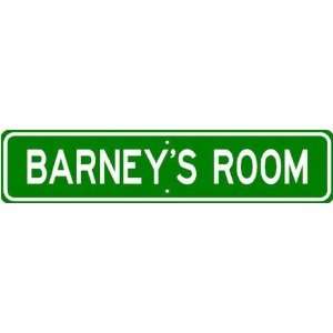  BARNEY ROOM SIGN   Personalized Gift Boy or Girl, Aluminum 