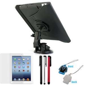 Case with Car Mount and Headset Holder + LCD Screen Protector + 3 Pack 