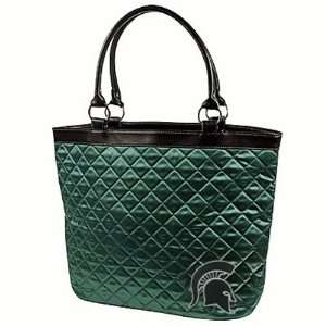   State Spartans Ladies Green Quilted Tote Bag: Sports & Outdoors