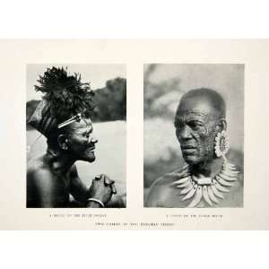  Print Congo Africa Tribal Chiefs Facial Scarification Tattoo Tribe 