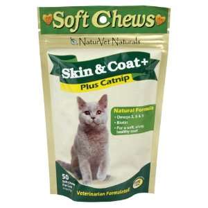  Skin & Coat Plus Catnip   50 ct Soft Chews
