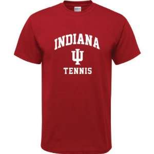  Indiana Hoosiers Cardinal Red Youth Tennis Arch T Shirt 