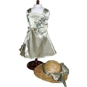   Satin Doll Dress with Matching Hat for 18 Inch Dolls: Toys & Games