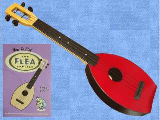 FLEA Ukulele (RED, concert size) + FREE gig bag, booklet, chord chart 