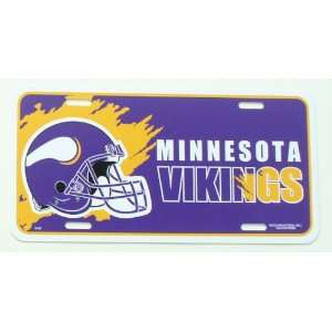   Vikings 6 x 12 Styrene Plastic License Plate: Sports & Outdoors