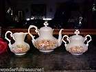 Antique HAND PAINTED Teapot Tea Pot Sugar Creamer Set A
