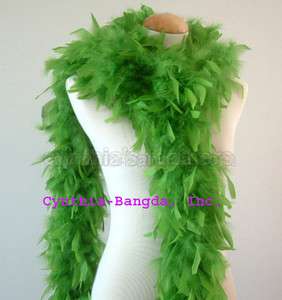 65 gms Chandelle feather boa boas LiMe GreeN NEW!  