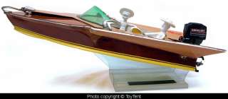   Matador model speed boat with Mercury outboard motor + custom stand