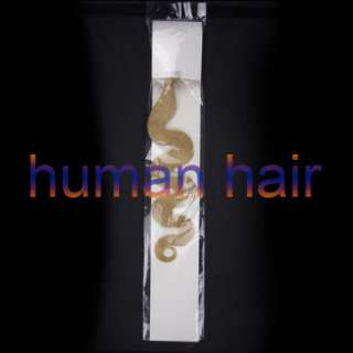 100s 20 remy loop/micro rings Wavy Human Hair #1B  