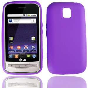  NET10 LG Optimus Net ANDROID HIGH QUALITY PURPLE SILICONE CASE 