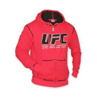 UFC Red Premium Sherpa Zipper Sherpa Hoody New  