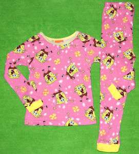 New girl Spongebob Snowflake pajama set size 4, 10  