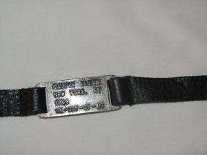 RARE** 1968 Calvin Klein Dog Tag Leather Bracelet  