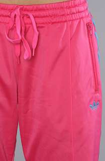 adidas The Supergirl Track Pant in Radiant Pink and Sharp Blue 