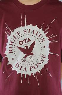 Rogue Status The Splat Crest Tee in Burgundy  Karmaloop   Global 