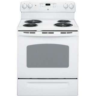 GE 30 In. Self Cleaning Freestanding Electric Range in White JBP35DMWW 