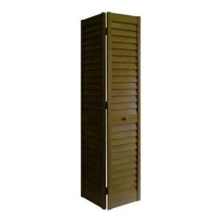   in. Louver/Louver Walnut 28 in. x 80 in. Bi Fold Composite Door