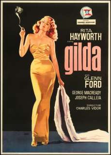 Gilda Spanish Re Release Linenbacked Orig Movie Poster  