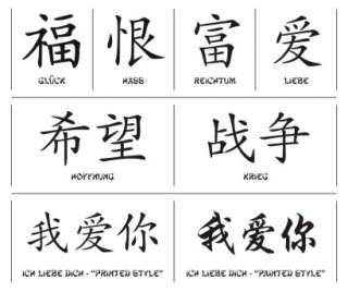 CHINESE SIGNS; Vektorgrafiken, Vektorformat, CorelDRAW  