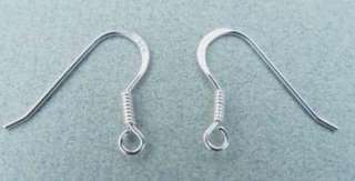 12 Solid STERLING 925 SILVER FRENCH HOOKS EarWires COIL  
