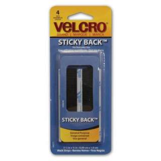 Velcro 3 1/2 In. X 3/4 In. Sticky Back Strips 4 Pack (90075) from The 
