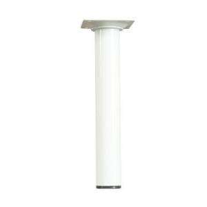   in. x 1 1/8 in. White Round Metal Table Leg 3008W at The Home Depot