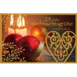 24 liebe Weihnachtsgrüße Postkartenbuch  Christine Rechl 