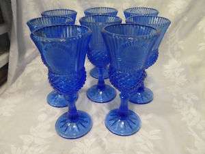 lovely blue Fostoria goblets Martha Washington  