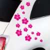 Autoaufkleber Hibiskus Blüten Sticker Set   14 Aufkleber auf DIN A4 