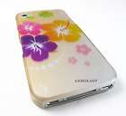BRONZE COLORFUL FLOWER HARD SNAP ON CASE COVER APPLE IPHONE 4 4s PHONE 