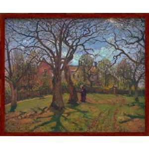 Bild mit Rahmen: Camille Pissarro, Kastanienbäume in Louveciennes 