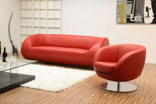  pearl sofagarnitur 2 5er sofa sessel in leder rot design cynthia 