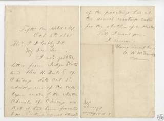 Cyrus H McCormick Reaper ALS letter 1861 Church Judge  