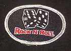 607A Aufnäher Tattoo Old Rock N Roll Poker Würfel Dice