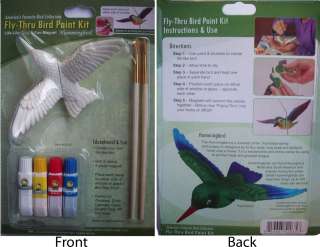 NEW! HUMMINGBIRD FLY THRU WINDOW MAGNET YOU PAINT KIT!  