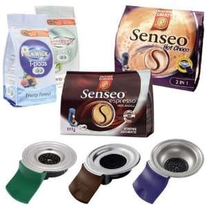 Senseo Padhalter + Pads Set Normal für Hot Choco, Espresso, Teepads 
