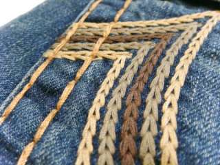 TRUE RELIGION Mens Jeans BILLY Super T Chain Stitch Big Embroidery 