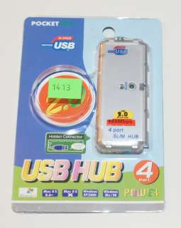 ALLNET ALL1204 4 Port USB 2.0 Slim HUB 480 Mbit 4x USB  