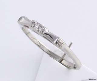  Diamond Wedding Band   14k White Gold Estate VS2 SI1 1930s 40s Ring
