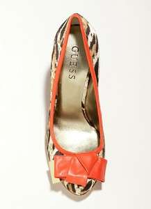   Natural Multi GREGI Leopard Print w/ Bow Tie Pumps Shoes Heels  
