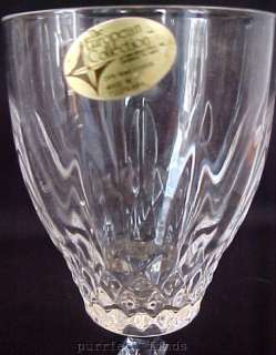 Crystal Wine Stem Glasses Goblets Set of 2 Vintage NIB  